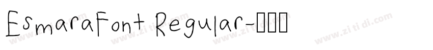 EsmaraFont Regular字体转换